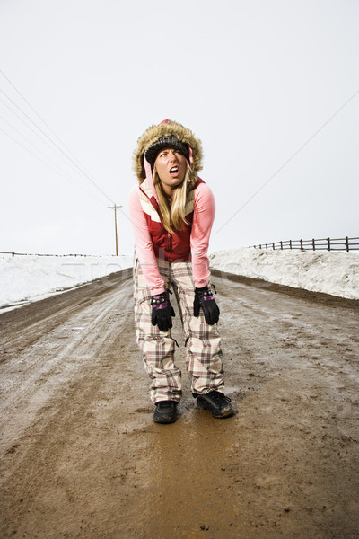 Woman in road. Stock photo © iofoto