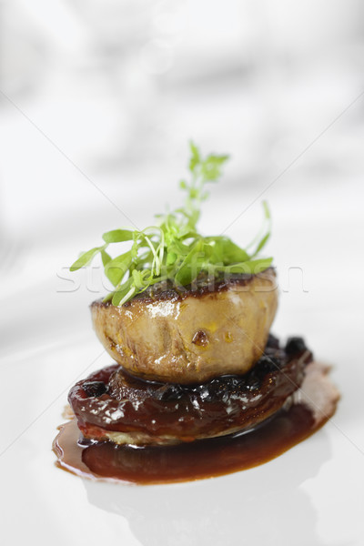 Vacsora főfogás körítés gurmé étterem barna Stock fotó © iofoto