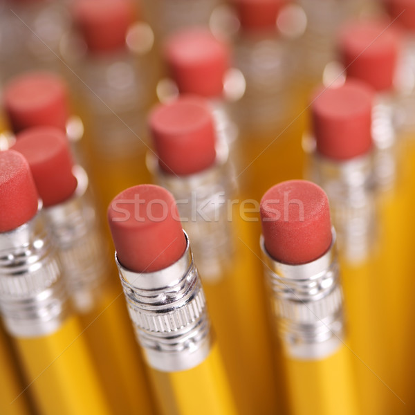 Csoport ceruzák radír iroda iskola tanulás Stock fotó © iofoto