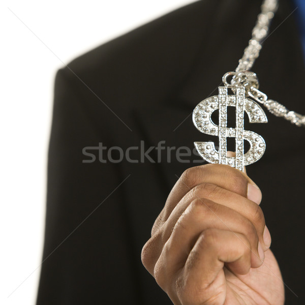 Man wearing money sign. Stock photo © iofoto