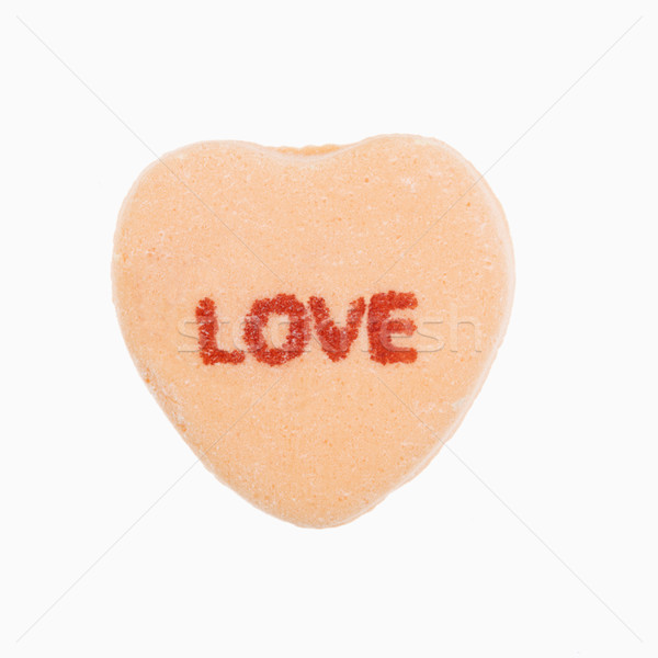 Snoep hart witte oranje liefde vakantie Stockfoto © iofoto