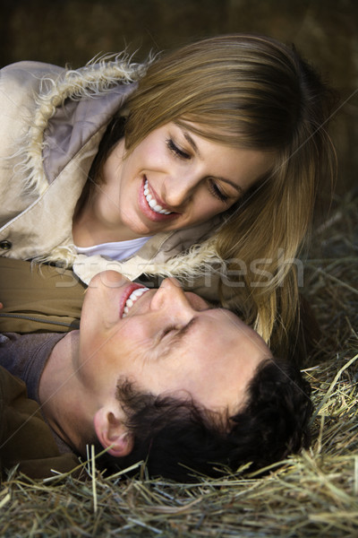 Couple foin jeunes tête [[stock_photo]] © iofoto