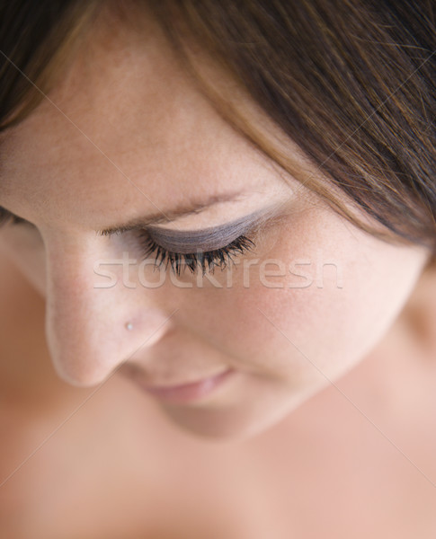 Сток-фото: красивая · женщина · голый · кавказский · взрослый · брюнетка