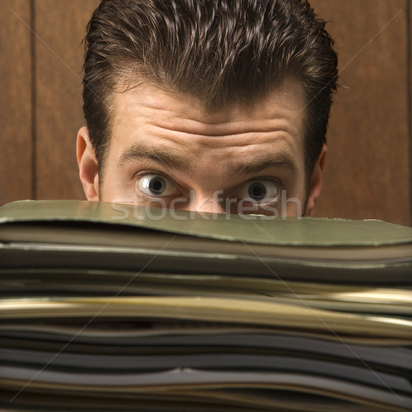 Man with files. Stock photo © iofoto