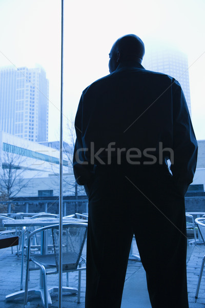 Man looking out window. Stock photo © iofoto