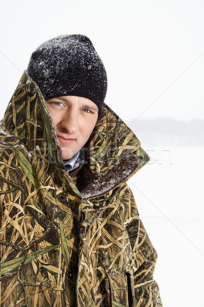 Man in camouflage. Stock photo © iofoto