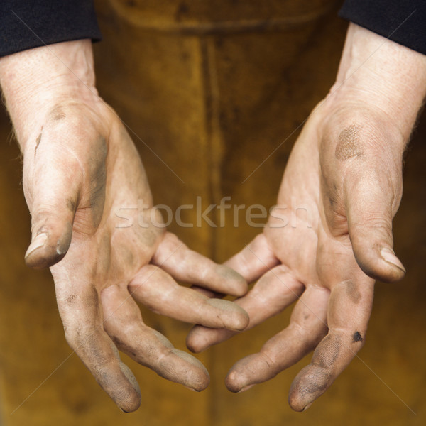рук грязные кавказский мужчины стороны мужчин Сток-фото © iofoto
