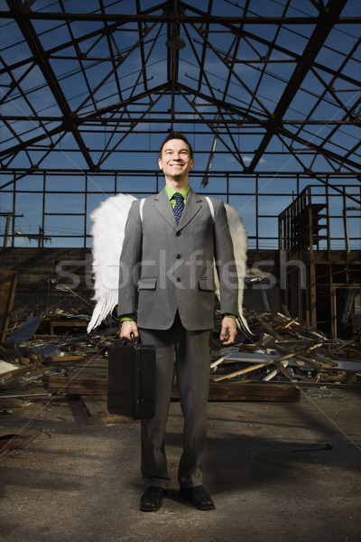 Сток-фото: бизнесмен · молодые · улыбается · камеры