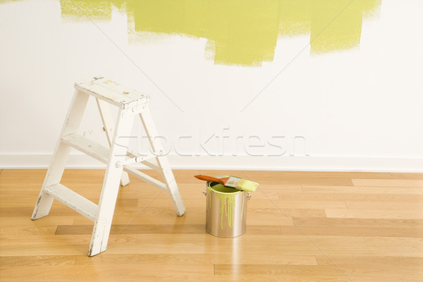 Ladder and paint supplies. Stock photo © iofoto