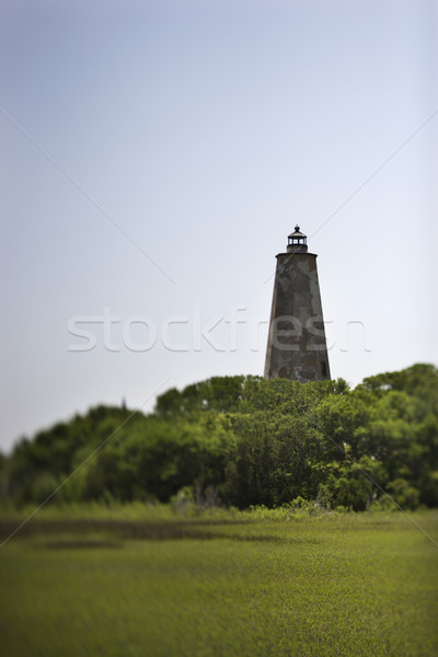 Foto stock: Farol · careca · cabeça · ilha · Carolina · do · Norte