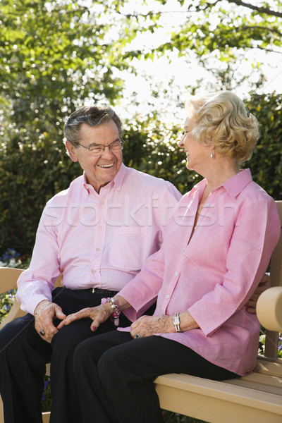 Mature couple on bench. Stock photo © iofoto