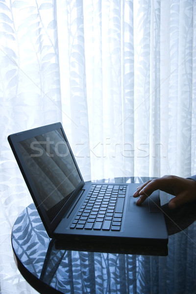Laptop with Hand Stock photo © iofoto