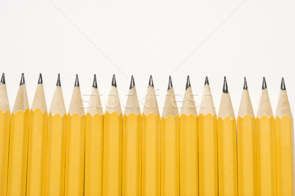 Rangée crayons forte up affaires bureau Photo stock © iofoto