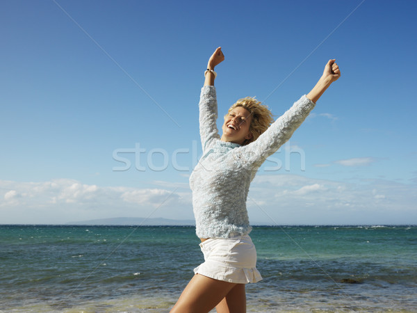 Joyful woman in Maui Stock photo © iofoto