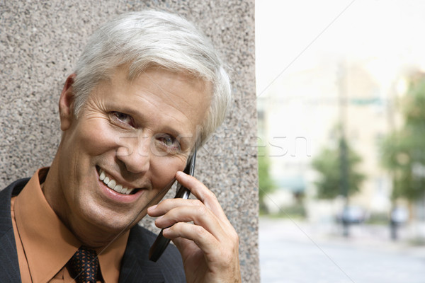Mann Telefon Geschäftsmann sprechen Stock foto © iofoto
