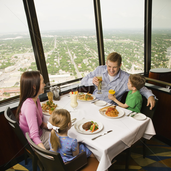 Famille dîner ensemble tour restaurant [[stock_photo]] © iofoto