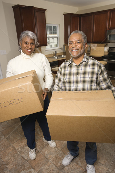 Stock photo: Senior Couple With Moving Boxes