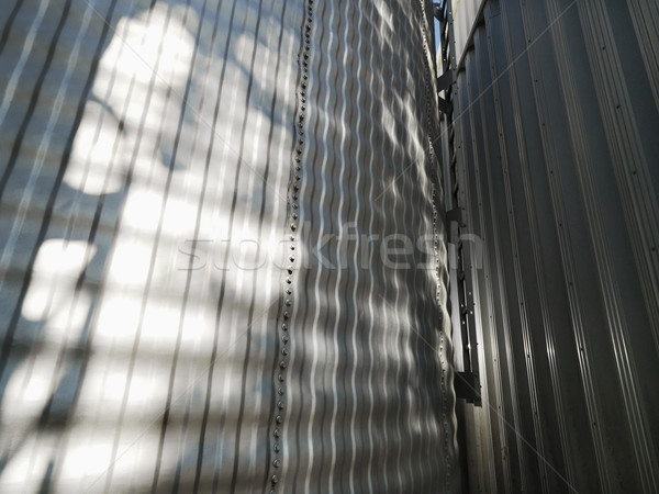 Steel silo close up. Stock photo © iofoto