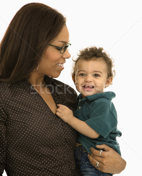 母親 孩子 非裔美國人 成人 媽媽 商業照片 © iofoto