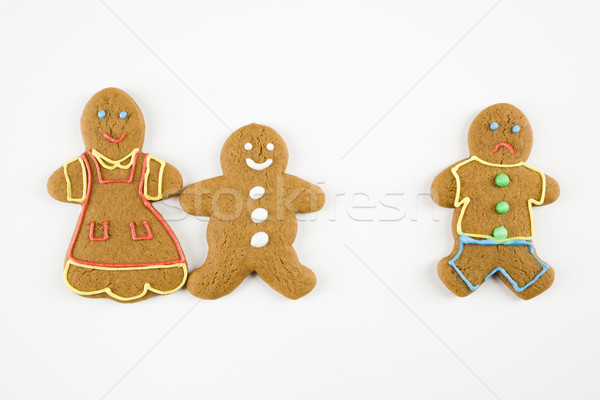 Zencefilli çörek kurabiye erkek kurabiye ayakta ayrı Stok fotoğraf © iofoto
