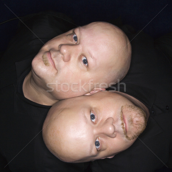 Twin bald Männer Ansicht identisch Stock foto © iofoto