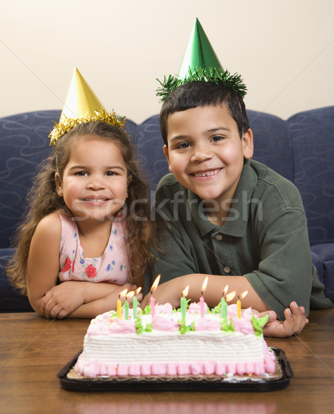 Kids having birthday party. Stock photo © iofoto