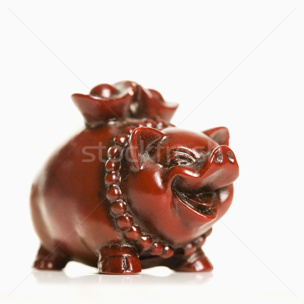 Stock photo: Chinese pig figurine.