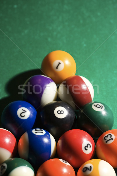 Racked Pool Balls Stock photo © iofoto