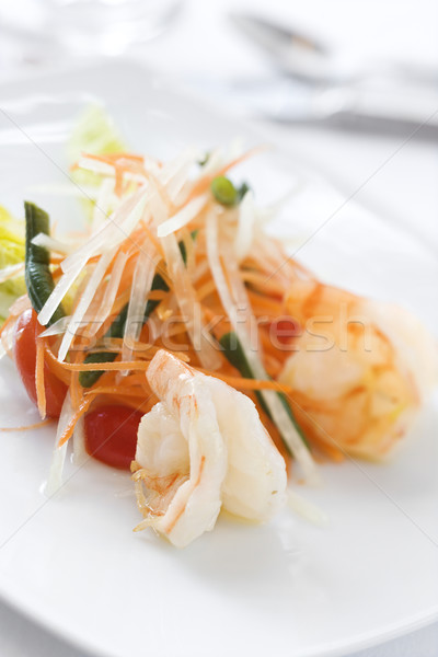 Gurmé tengeri hal edény fehér előkelő étterem Stock fotó © iofoto