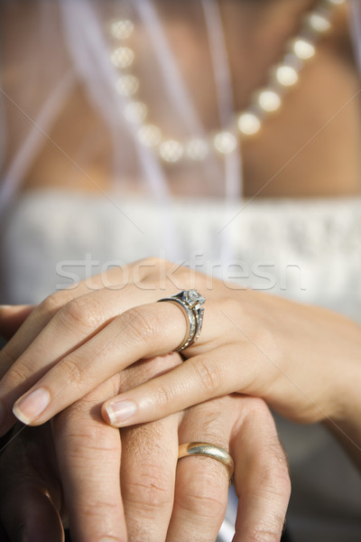 結婚指輪 白人 男性 女性 手 愛 ストックフォト © iofoto