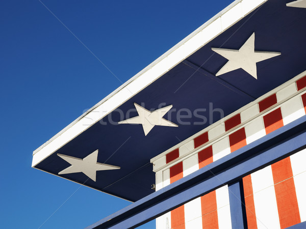 愛国的な 描いた 建物 クローズアップ ライフガード 塔 ストックフォト © iofoto