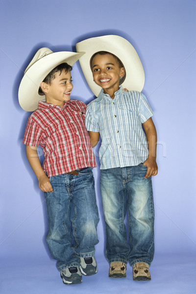 Ragazzi indossare cowboy ispanico african american Foto d'archivio © iofoto