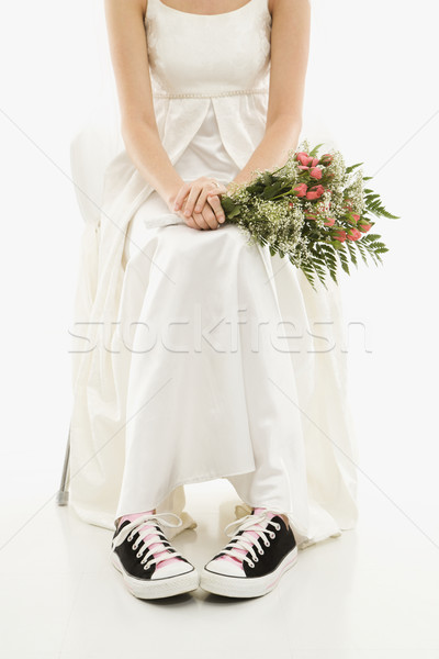 Bride wearing sneakers. Stock photo © iofoto