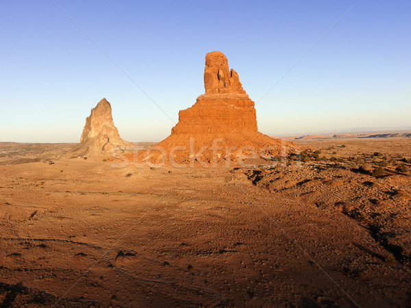 Stock photo: Land formations in Arizona desert.
