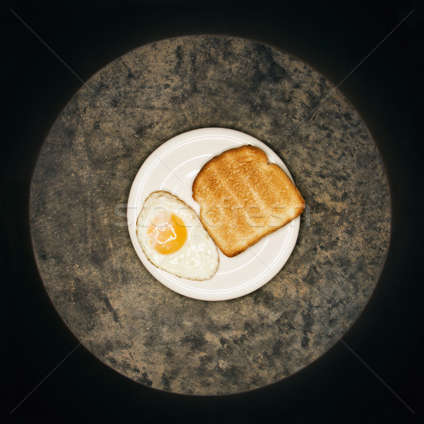 Déjeuner alimentaire Toast plaque oeuf [[stock_photo]] © iofoto