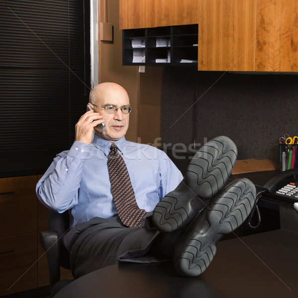 Businessman on cellphone. Stock photo © iofoto