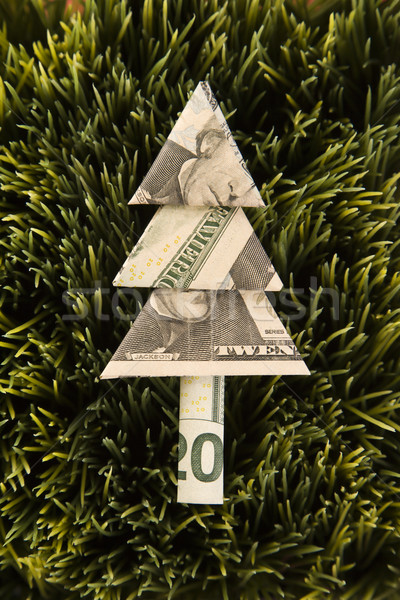 Рождества Денежное дерево оригами дерево двадцать Сток-фото © iofoto