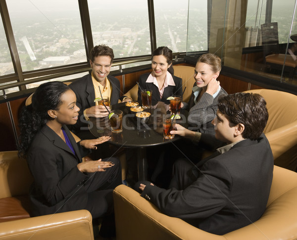 Stock photo: Business people eating.