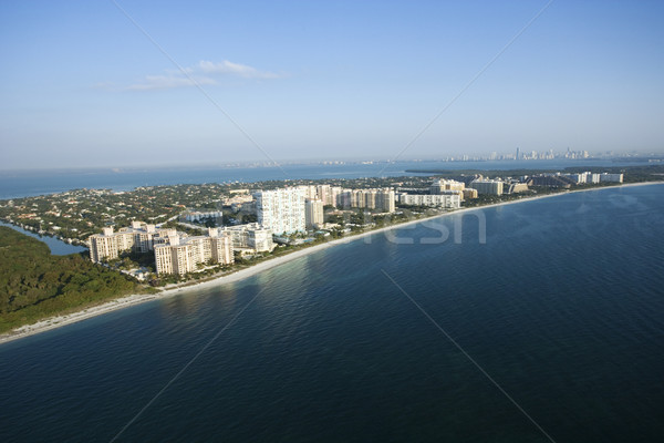 Florida tengerpart légifelvétel üdülőhely épületek kulcs Stock fotó © iofoto