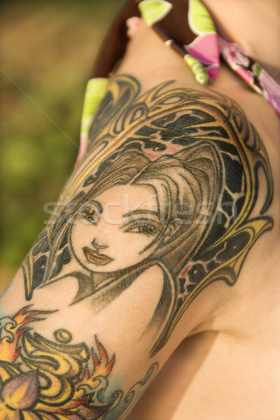 Tatuato spalla tattoo donna Foto d'archivio © iofoto