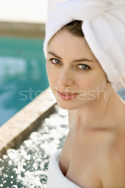 Woman in towel. Stock photo © iofoto