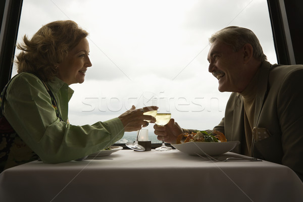 成熟した カップル ディナー 白人 いい レストラン ストックフォト © iofoto