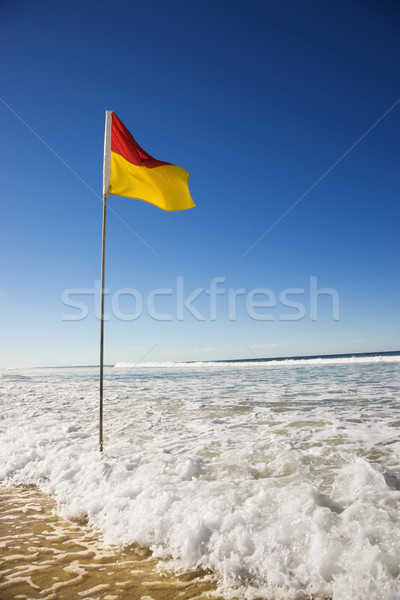 Flag on beach. Stock photo © iofoto