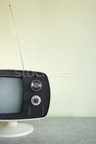 Vintage televisión establecer naturaleza muerta antena Foto stock © iofoto