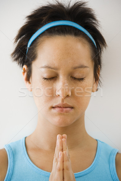 Stock photo: Woman in meditation