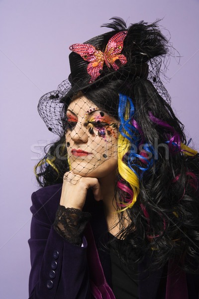 Woman with head on hand. Stock photo © iofoto