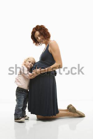 Pregnant mother and child. Stock photo © iofoto