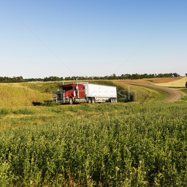 Semi truck on rural road. Stock photo © iofoto