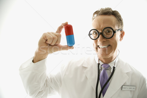 Médico caucasiano médico do sexo masculino óculos Foto stock © iofoto
