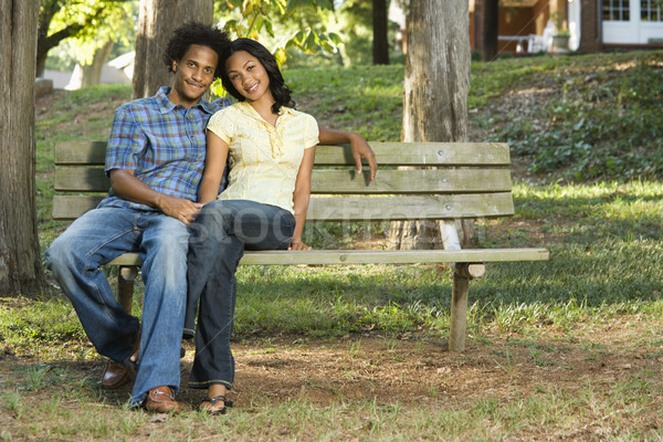 Couple sitting together. Stock photo © iofoto